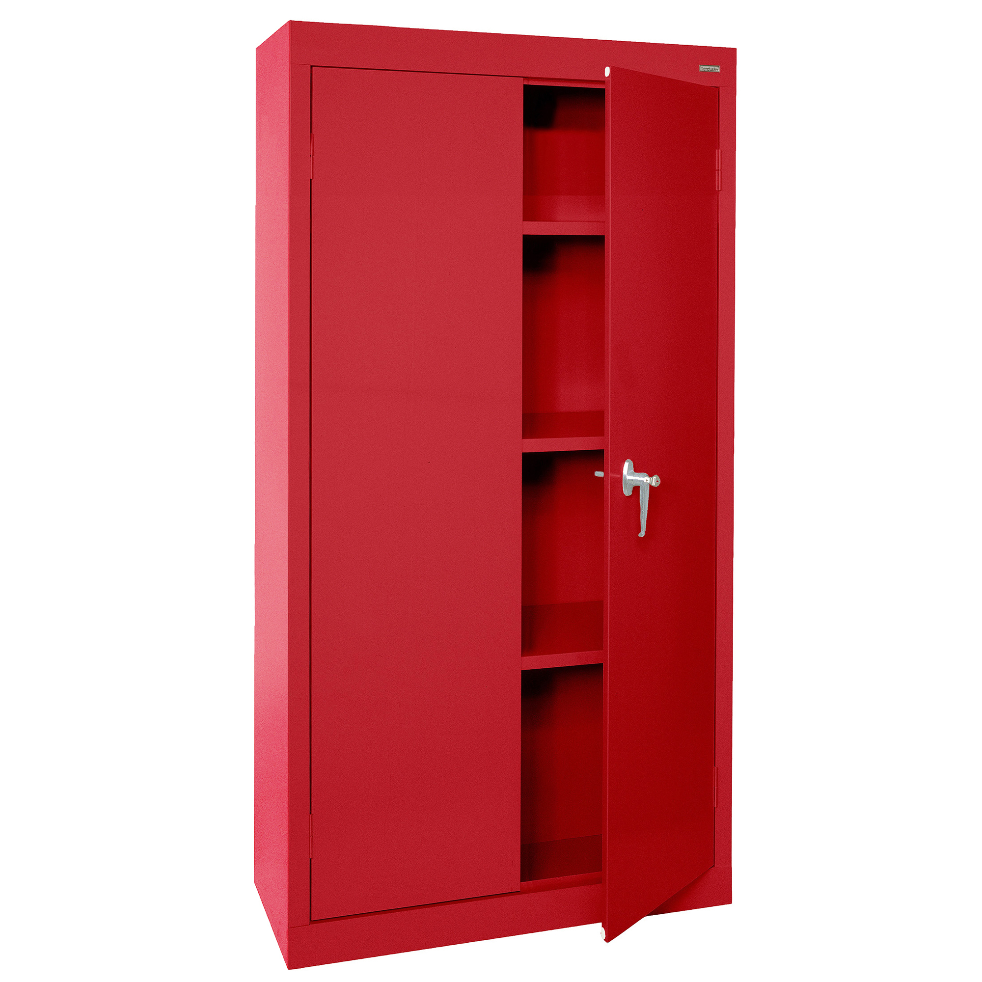 Sandusky Lee Value Line Cabinet - 30in. x 18in. x 66in., Steel, Lockable, Red, Model# VF31301866-01